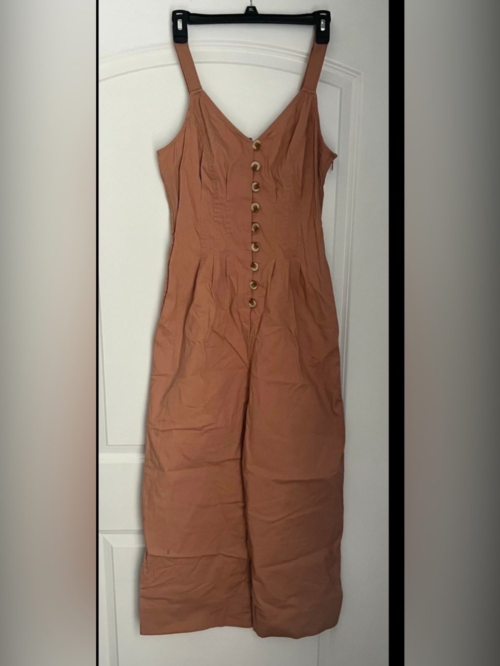 Universal Thread Overalls Jumper Sz 4/Small Flare Wide Leg Romper Pants Brown